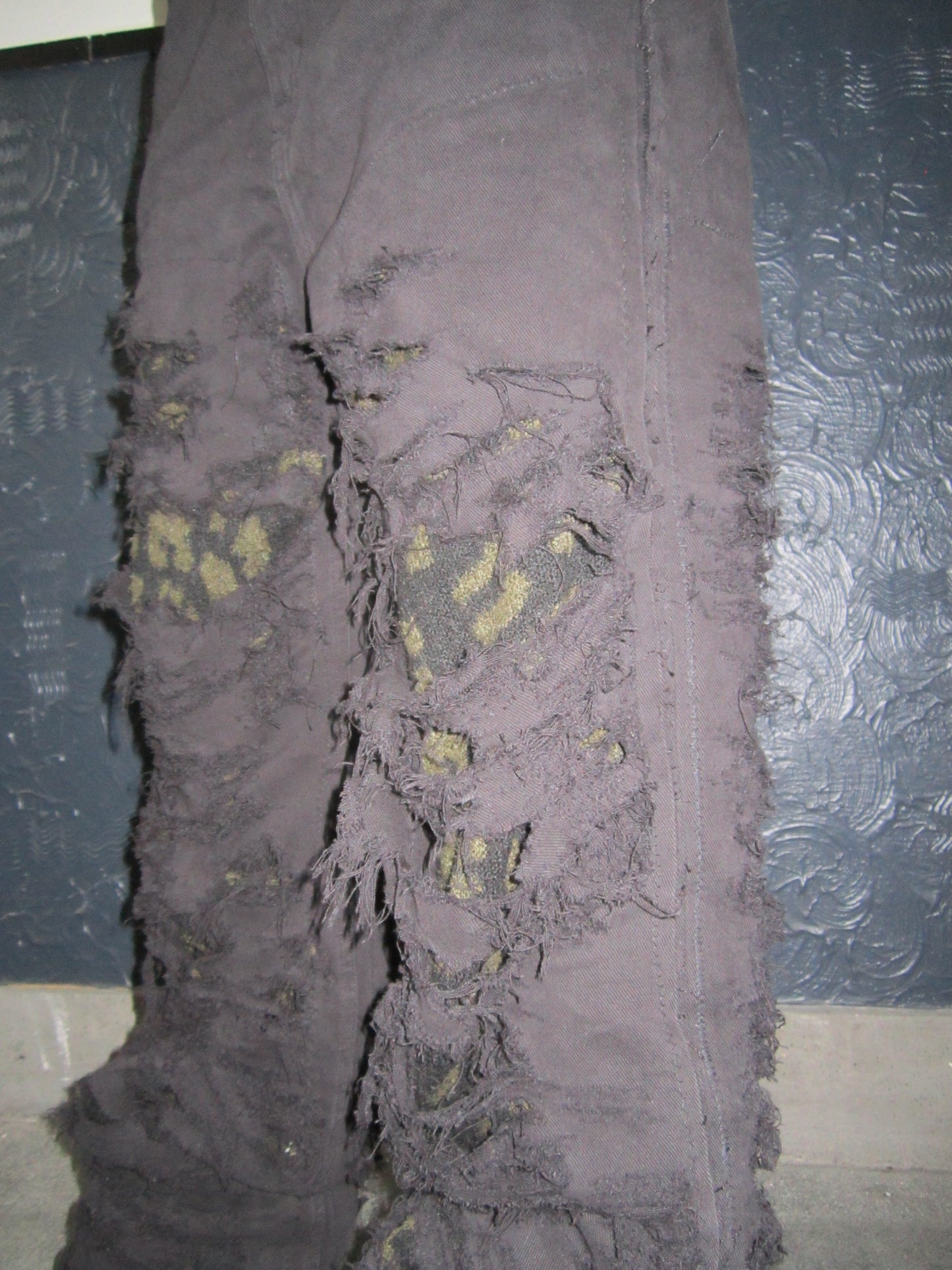 Destroyed Leopard Denim