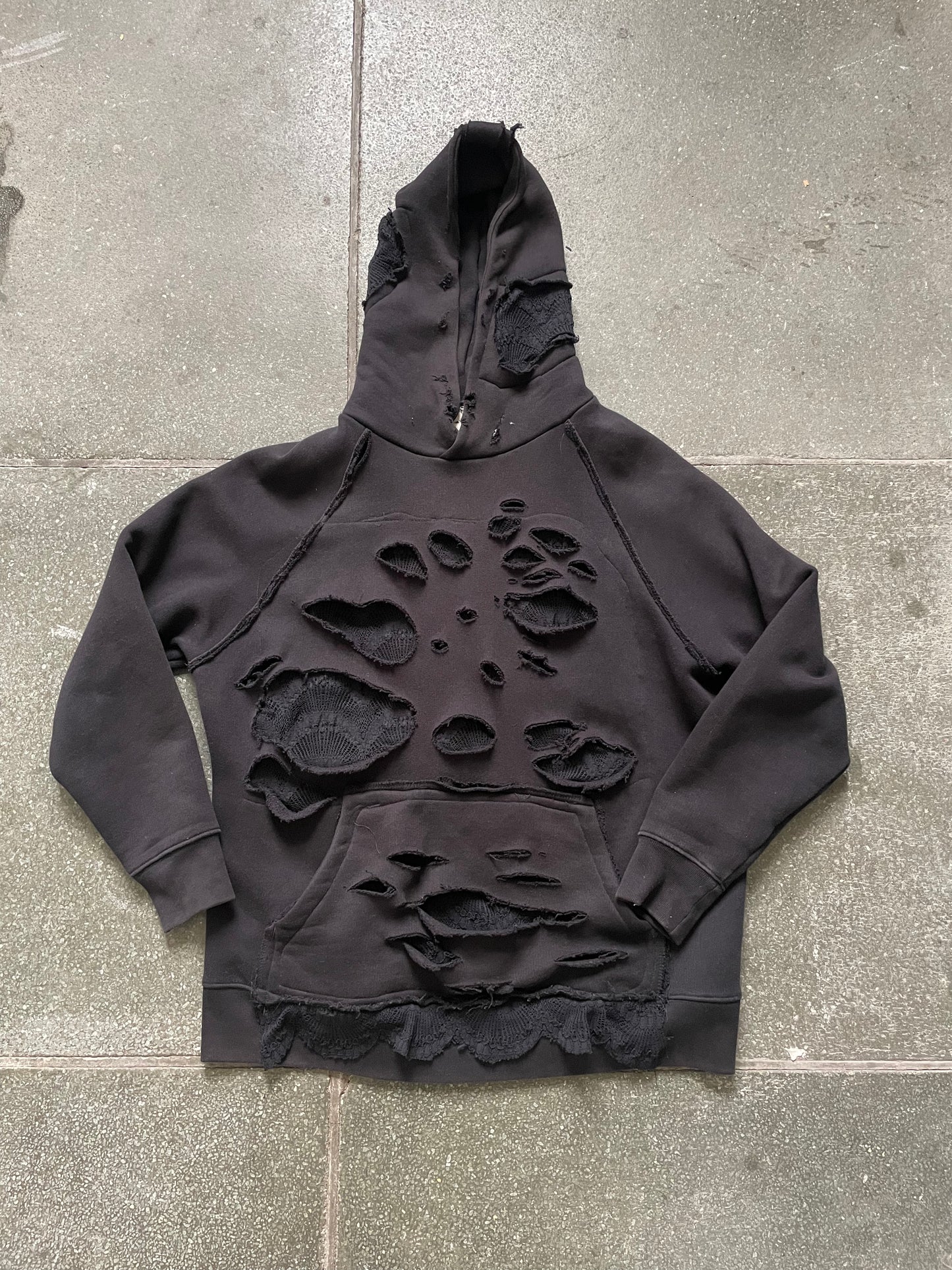 Destroyed Lace Hoodie