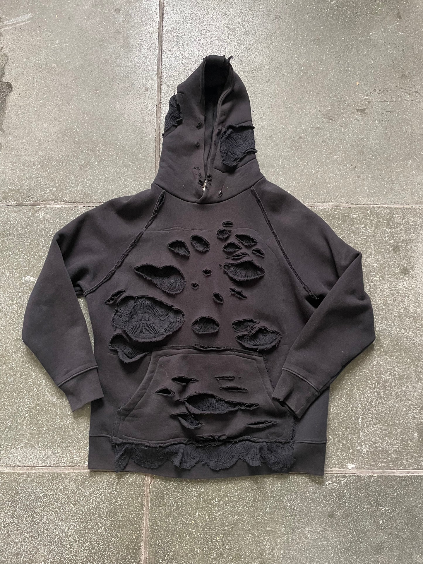 Destroyed Lace Hoodie