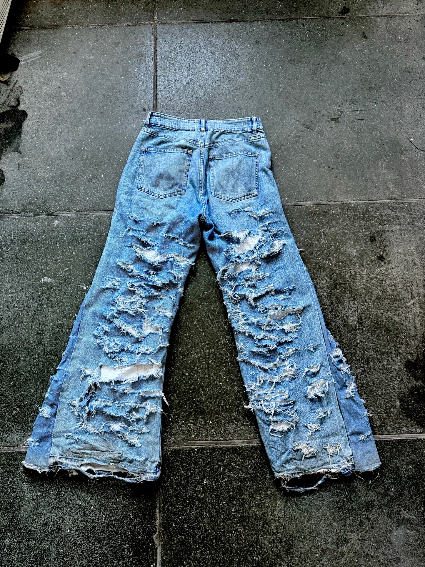 Destroyed Lace Denim