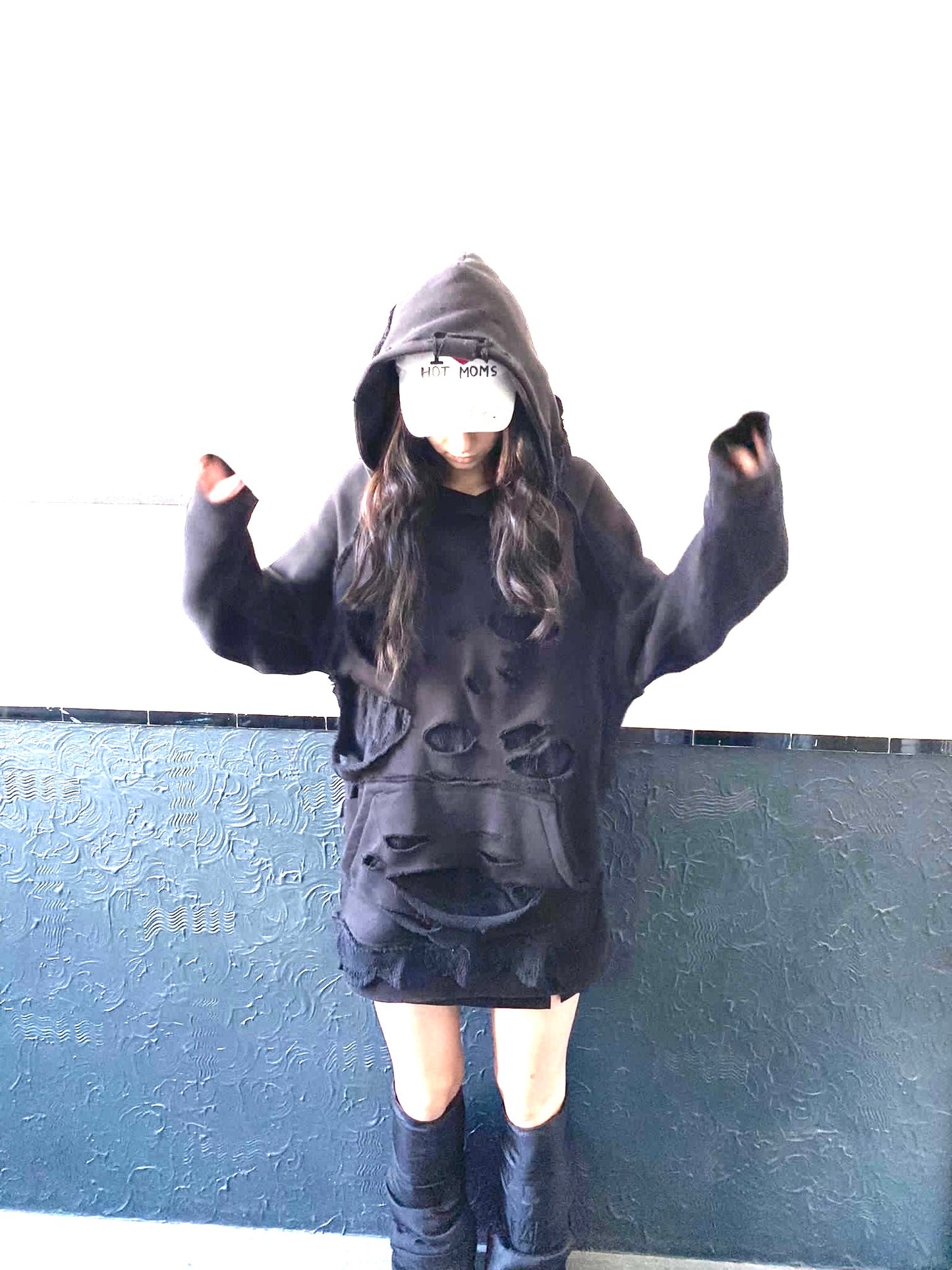 Destroyed Lace Hoodie
