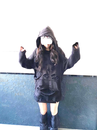 Destroyed Lace Hoodie