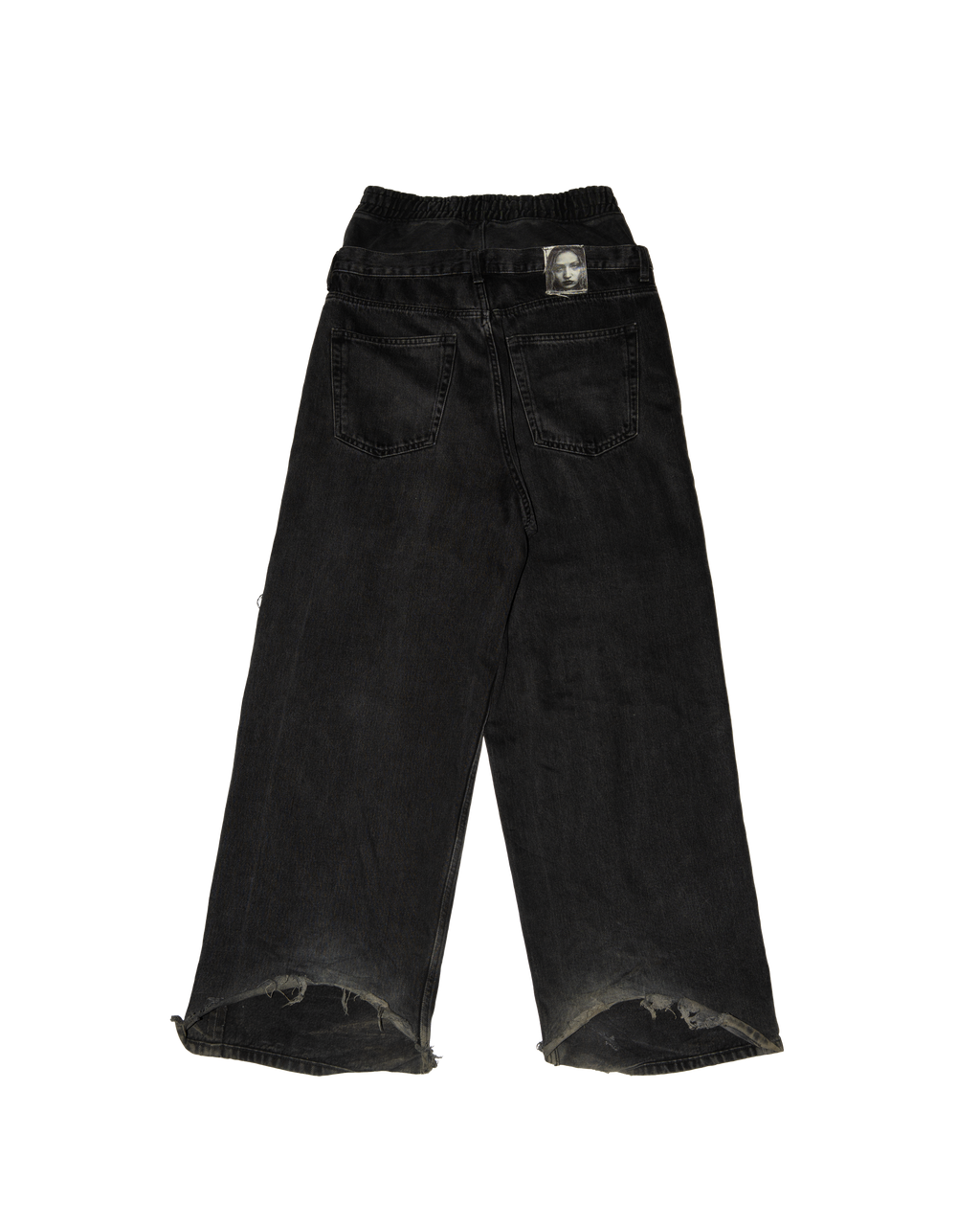 Doublewaisted Trashed Denim