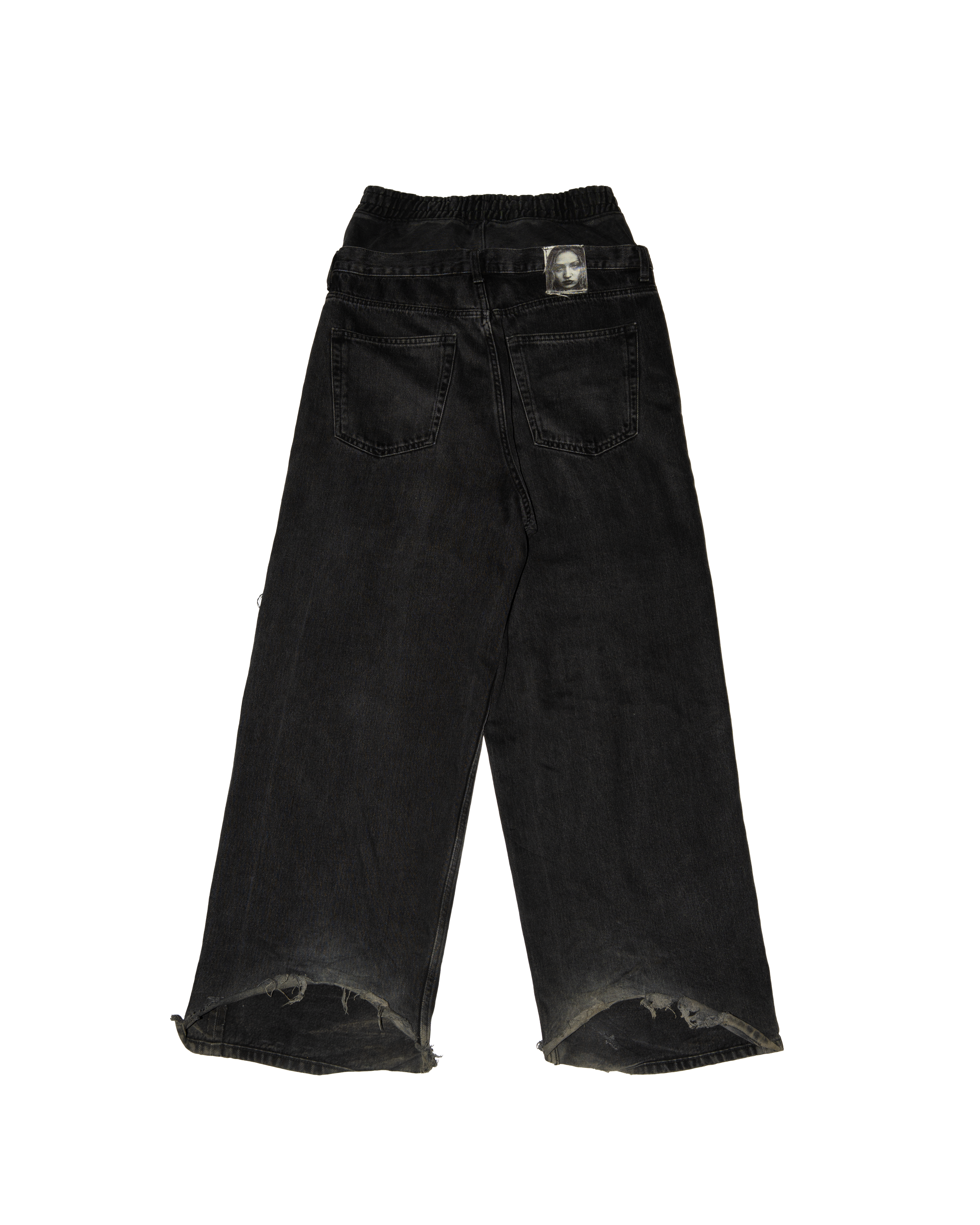 Doublewaisted Trashed Denim