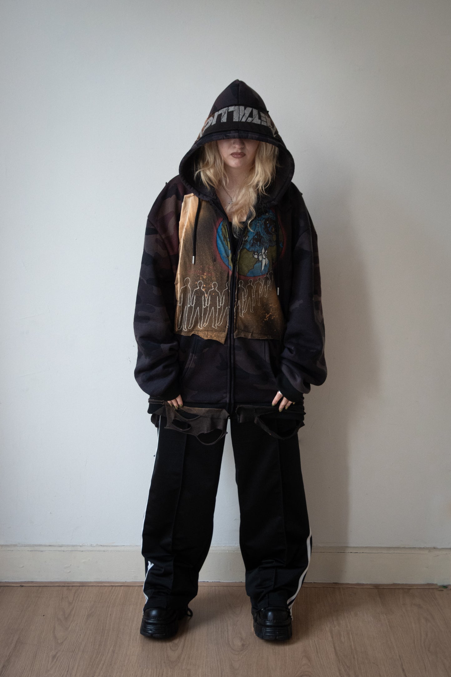 Oversize Patched Hoodie