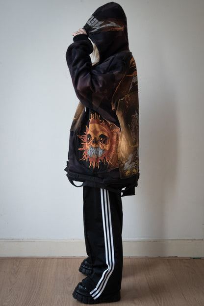 Oversize Patched Hoodie