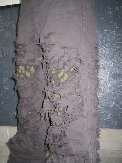 Destroyed Leopard Denim