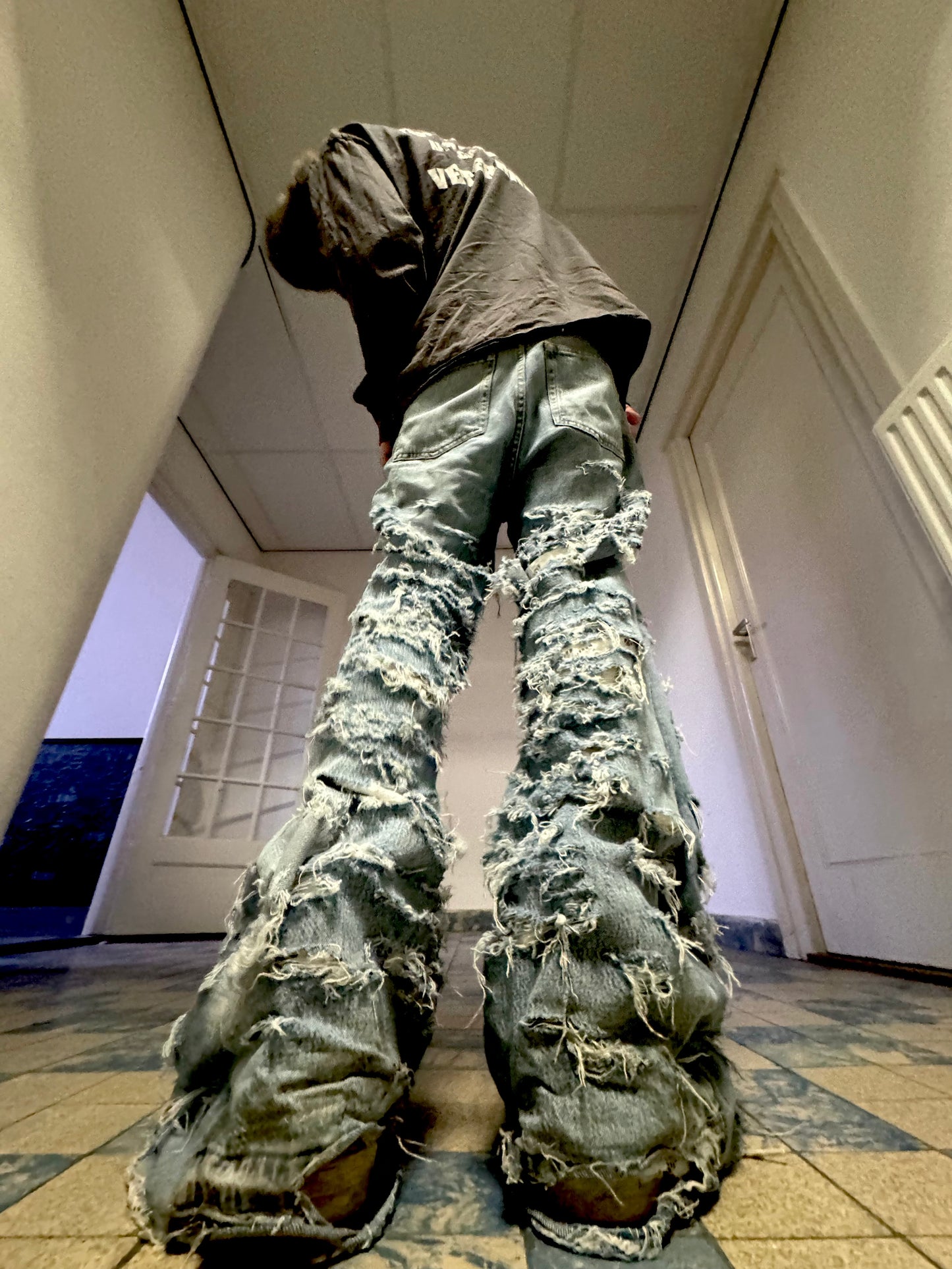 Destroyed Lace Denim