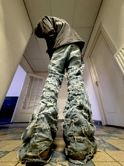 Destroyed Lace Denim